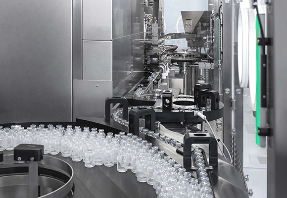 Verpackungsmaschine f&uuml;r Aminflaschen